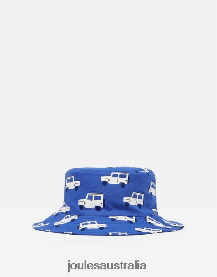 Joules Accessories Babies Brit Printed Sun Hat NVVNL432 SMALL BLUE TRUCKS