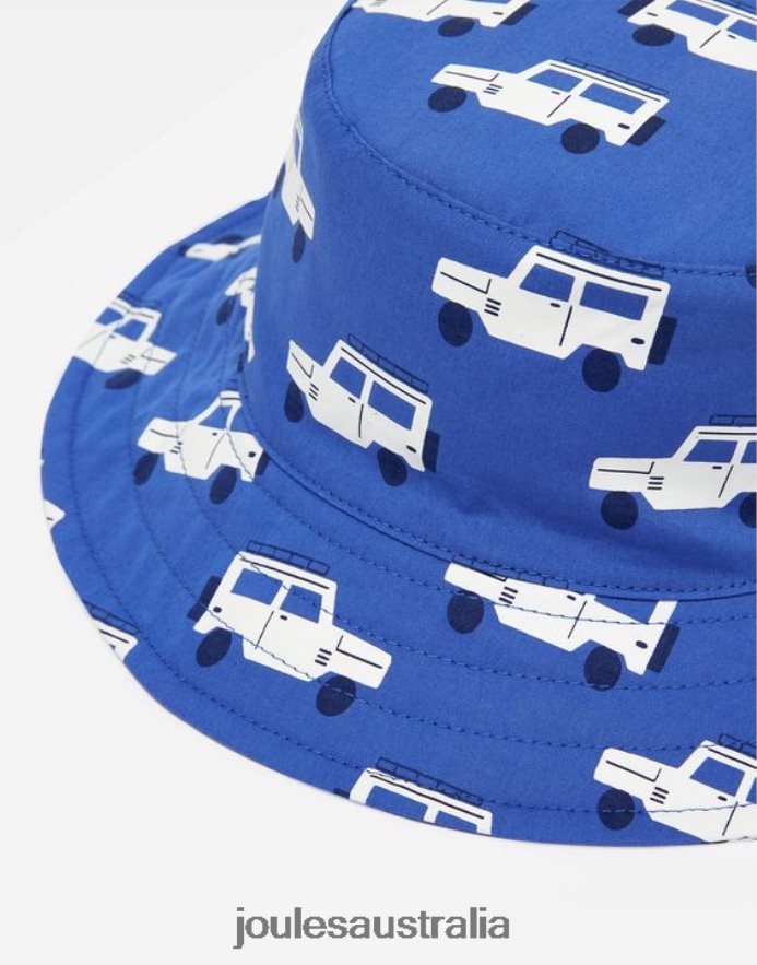 Joules Accessories Babies Brit Printed Sun Hat NVVNL432 SMALL BLUE TRUCKS