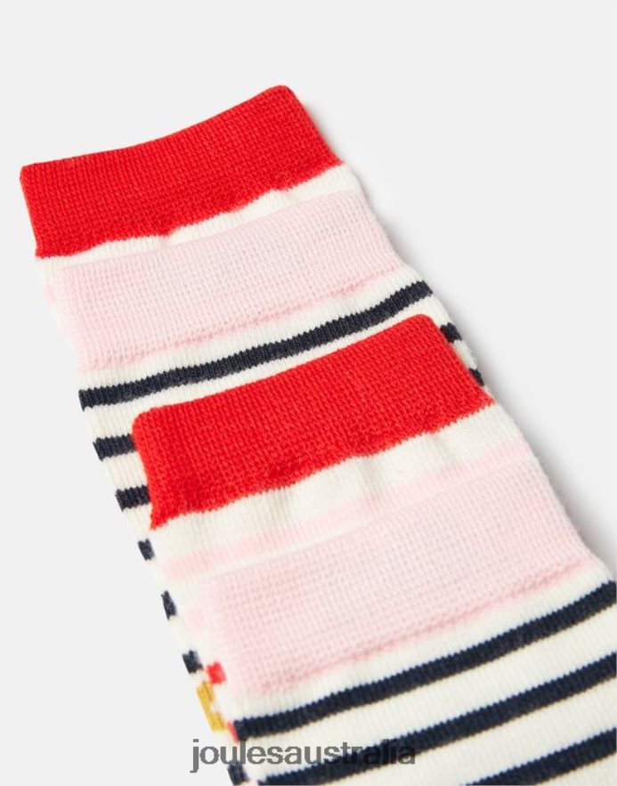 Joules Accessories Babies Neat Feet 2 Pack Of Socks NVVNL435 ZEBRA GIRAFFE