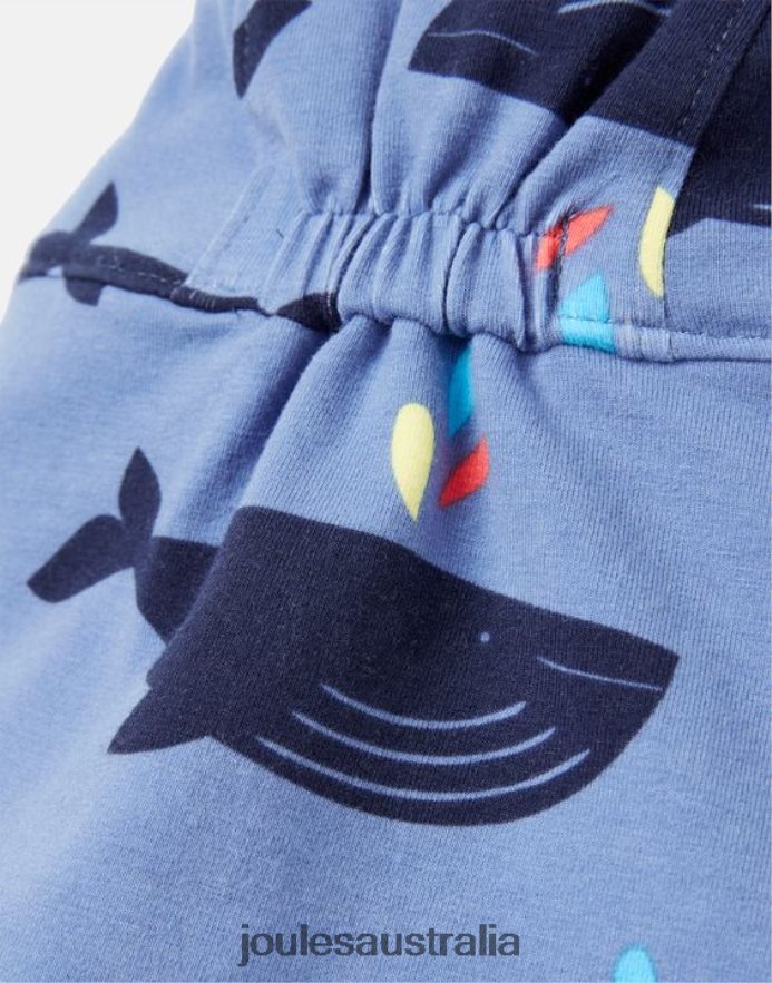 Joules Accessories Babies Sonny Neck Protector Jersey Hat 0-4 Years NVVNL397 BLUE WHALE