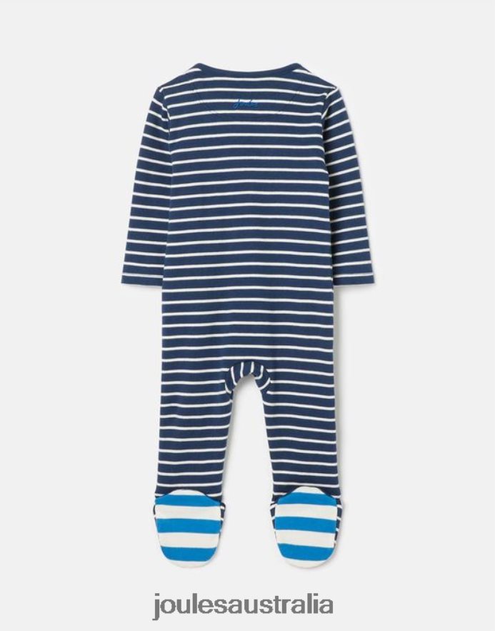 Joules Accessories Babies Zippy Organically Grown Cotton Onesie 0-9 Months NVVNL430 NAVY LION