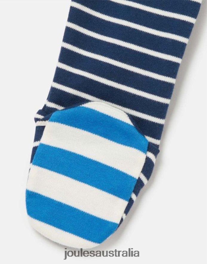 Joules Accessories Babies Zippy Organically Grown Cotton Onesie 0-9 Months NVVNL430 NAVY LION