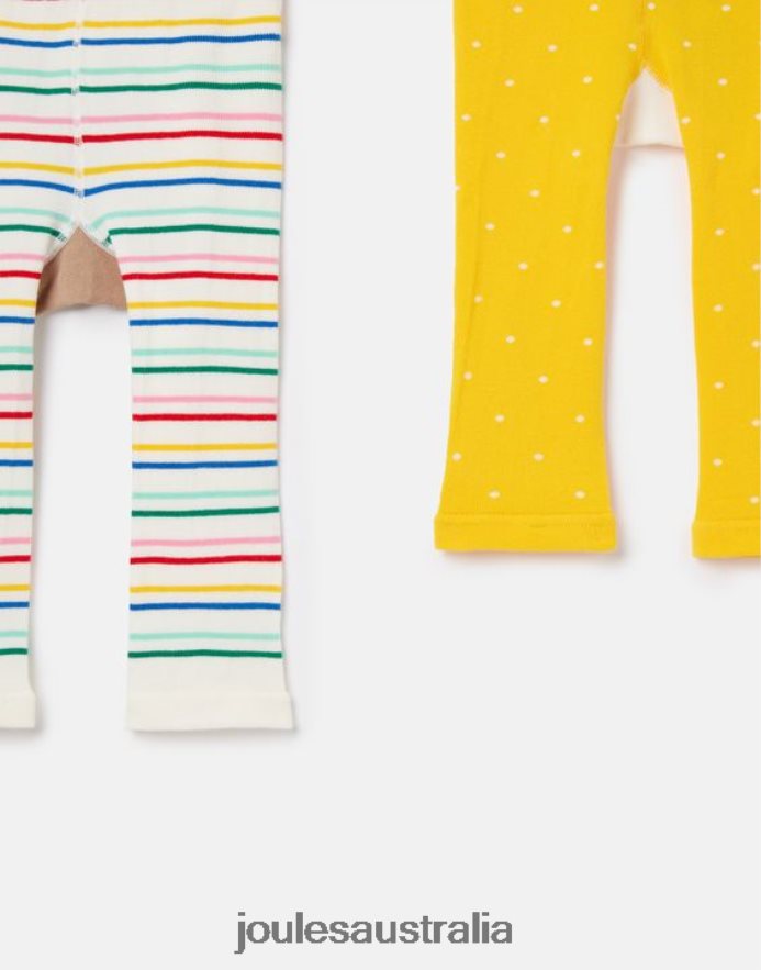 Joules Apparel Babies Lively 2 Pack Character Leggings NVVNL407 BUNNY BEE