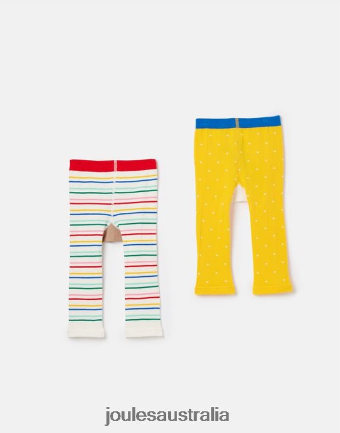 Joules Apparel Babies Lively 2 Pack Character Leggings NVVNL407 BUNNY BEE