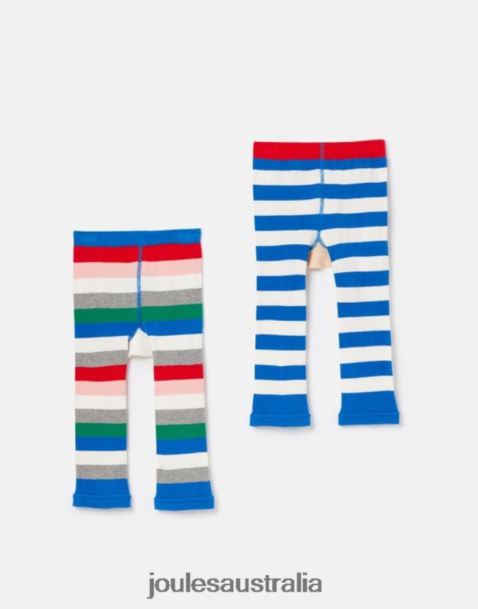Joules Apparel Babies Lively 2 Pack Character Leggings NVVNL408 CROCODILE LION