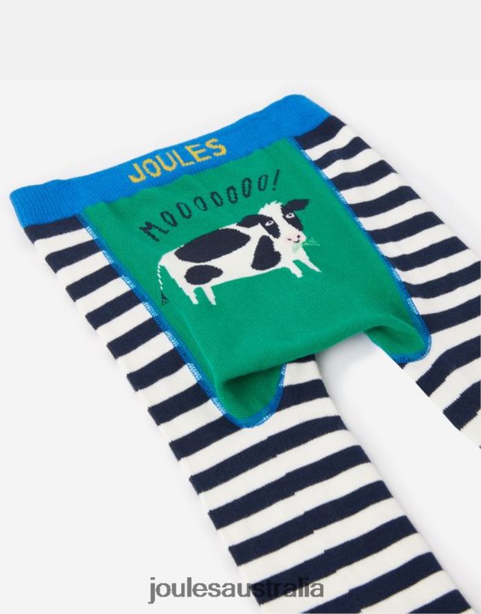 Joules Apparel Babies Lively 2 Pack Character Leggings NVVNL423 COW CHICK
