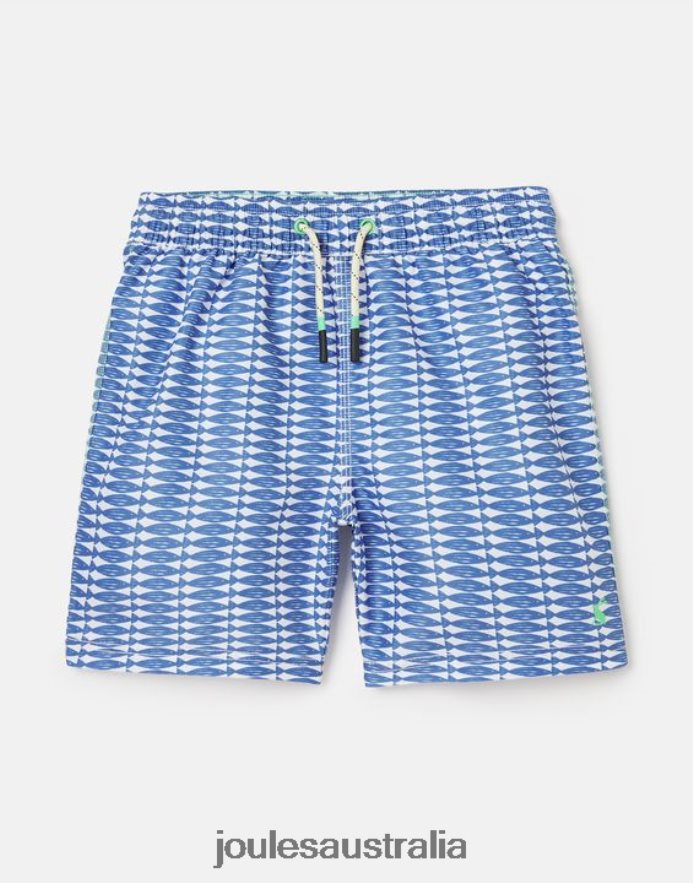 Joules Apparel Babies Ocean Printed Swimming Shorts 2-12 Years NVVNL356 BLUE FISH