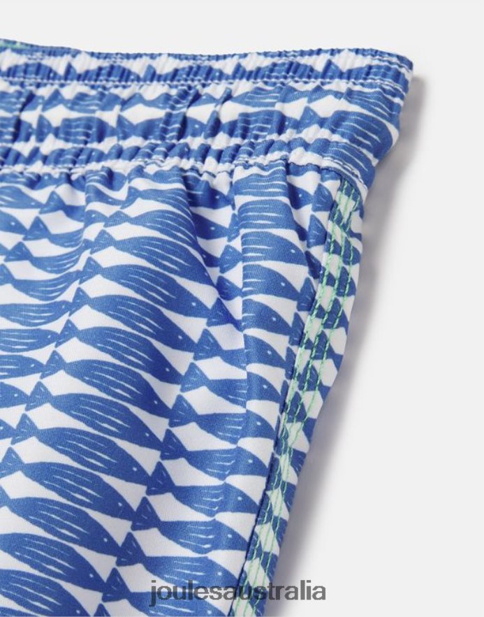 Joules Apparel Babies Ocean Printed Swimming Shorts 2-12 Years NVVNL356 BLUE FISH
