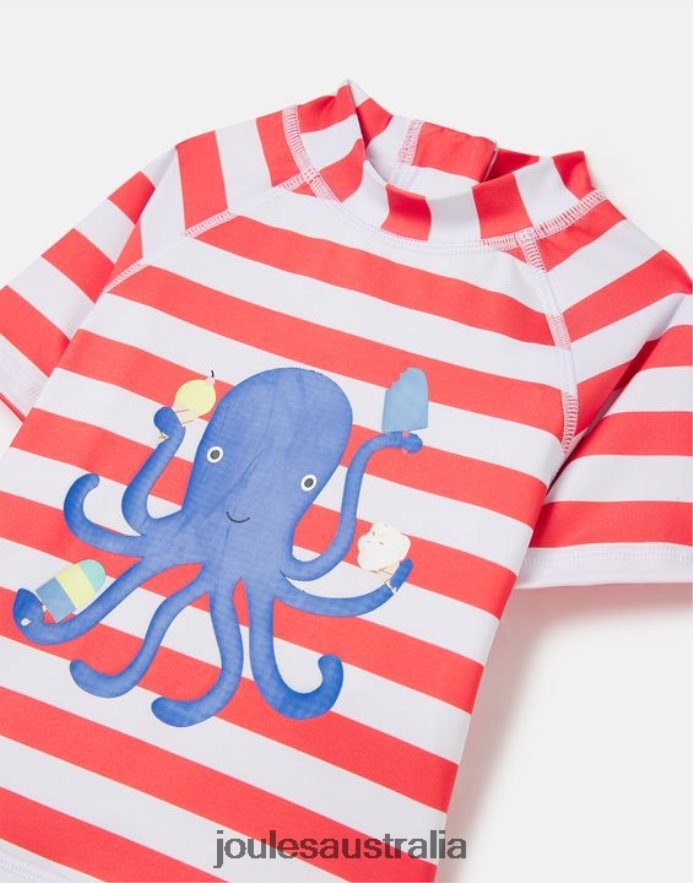 Joules Apparel Babies Diver Set Artwork Rash Vest Set 0-3 Years NVVNL434 ORANGE OCTOPUS STRIPE