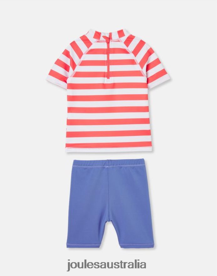 Joules Apparel Babies Diver Set Artwork Rash Vest Set 0-3 Years NVVNL434 ORANGE OCTOPUS STRIPE