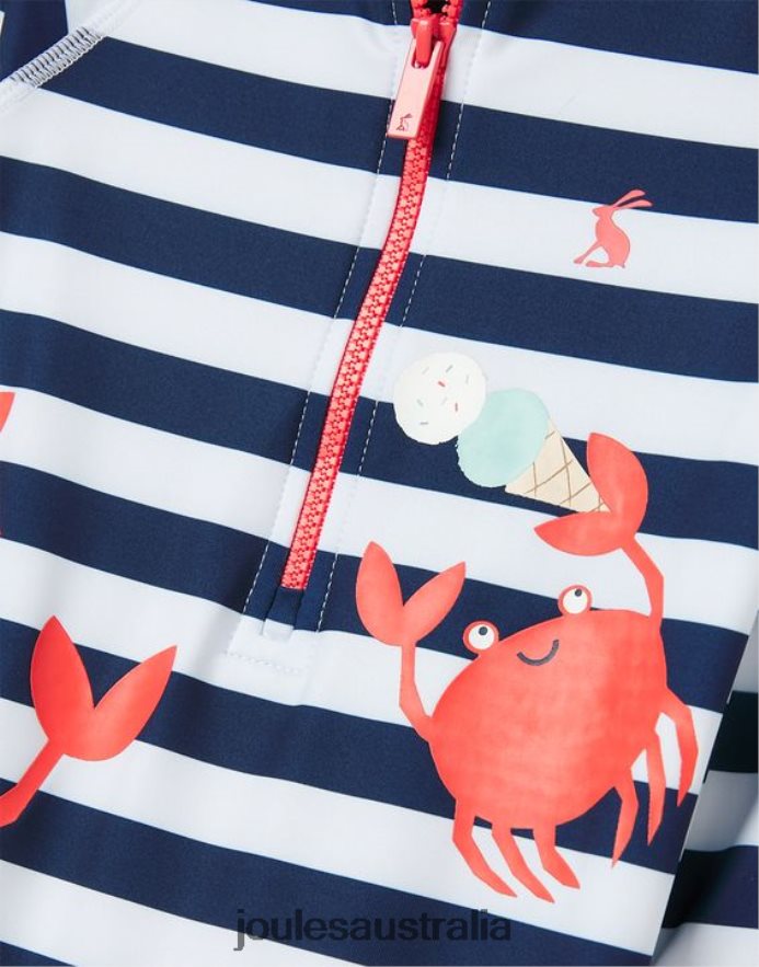 Joules Apparel Babies Sun Artwork Rash Suit 0-3 Years NVVNL431 NAVY STRIPE CRABS