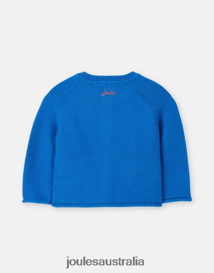 Joules Apparel Babies Bertie Artwork Cardigan 0-3 Years NVVNL436 BLUE SAFARI