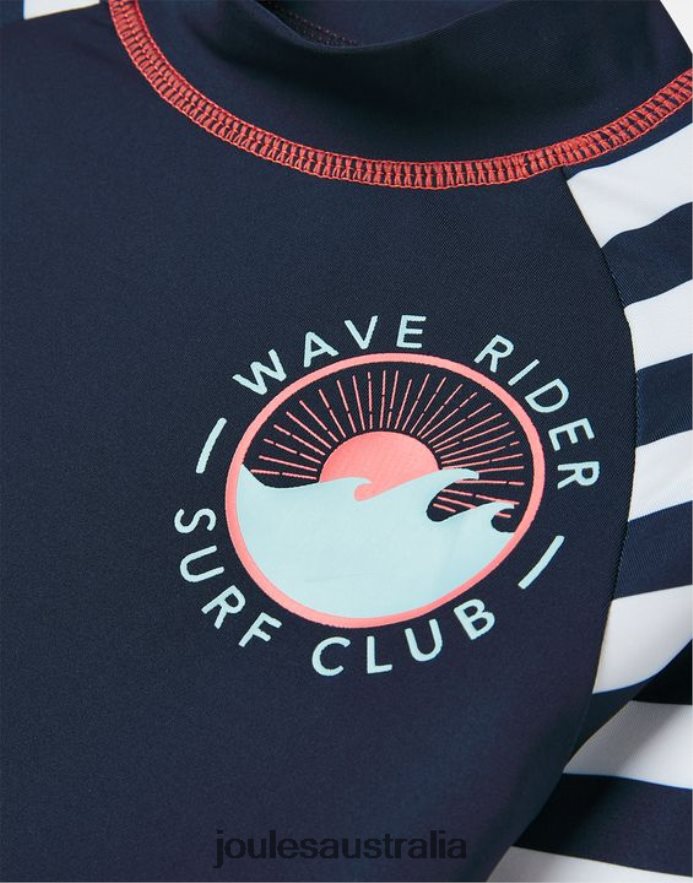 Joules Apparel Babies Chase Long Sleeve Rash Guard NVVNL365 NAVY WAVE RIDER