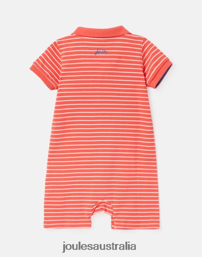Joules Apparel Babies Filbert Polo Romper 0-24 months NVVNL406 LIGHT PINK