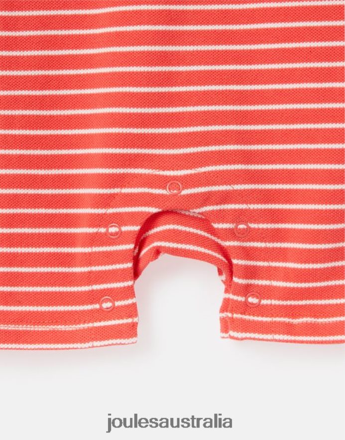 Joules Apparel Babies Filbert Polo Romper 0-24 months NVVNL406 LIGHT PINK