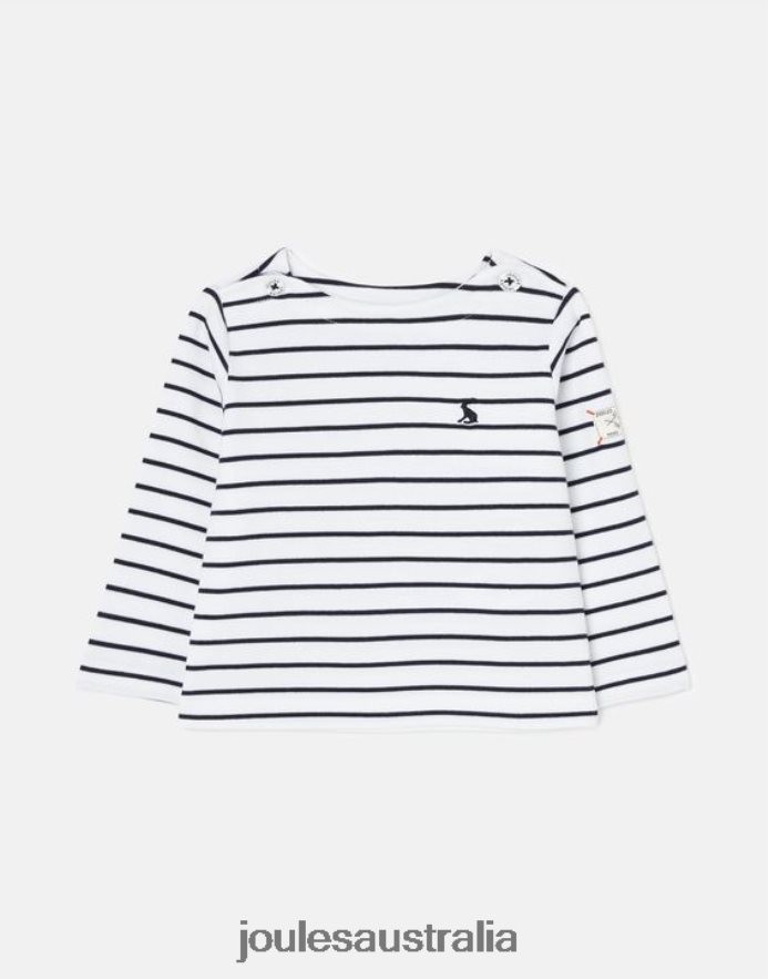 Joules Apparel Babies Harbour Stripe Long Sleeve T-Shirt 0 - 3 Years NVVNL415 NAVY STRIPE