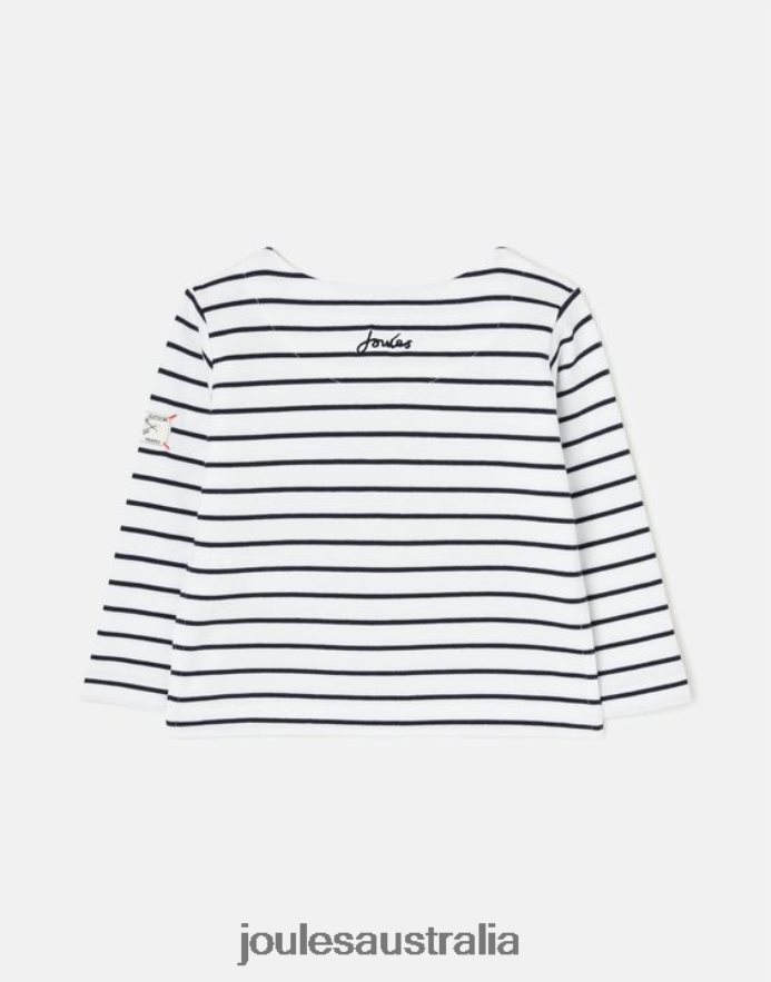 Joules Apparel Babies Harbour Stripe Long Sleeve T-Shirt 0 - 3 Years NVVNL415 NAVY STRIPE
