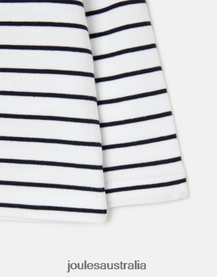 Joules Apparel Babies Harbour Stripe Long Sleeve T-Shirt 0 - 3 Years NVVNL415 NAVY STRIPE