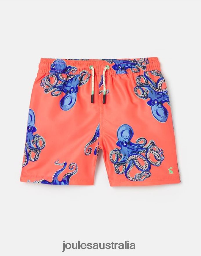 Joules Apparel Babies Ocean Printed Swimming Shorts 2-12 Years NVVNL369 ORANGE OCTOPUS