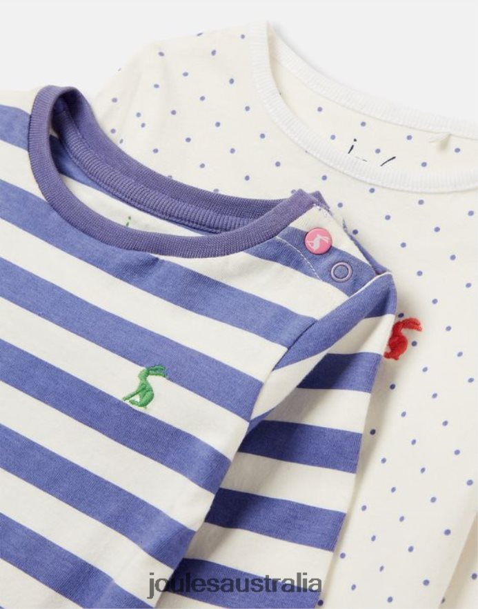 Joules Apparel Babies Olive Pack of Two Bodysuits 0-9 Months NVVNL416 SPOT STRIPE
