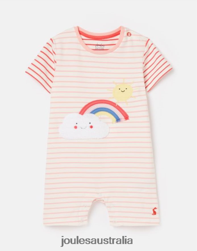 Joules Apparel Babies Patch Artwork Romper 0-24 months NVVNL403 PNKWEATHR