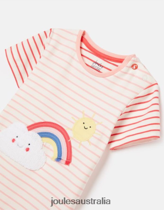 Joules Apparel Babies Patch Artwork Romper 0-24 months NVVNL403 PNKWEATHR