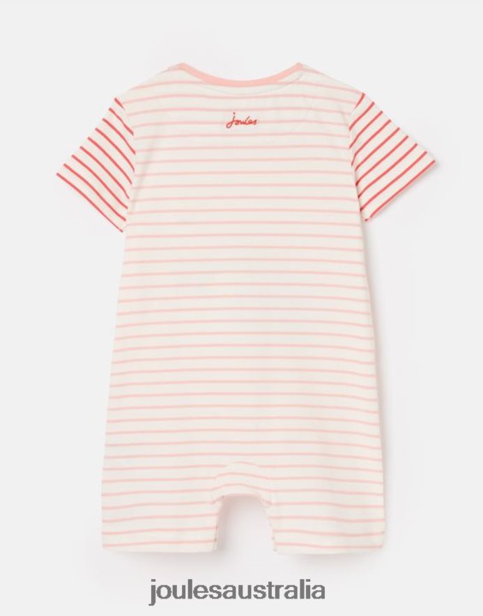 Joules Apparel Babies Patch Artwork Romper 0-24 months NVVNL403 PNKWEATHR