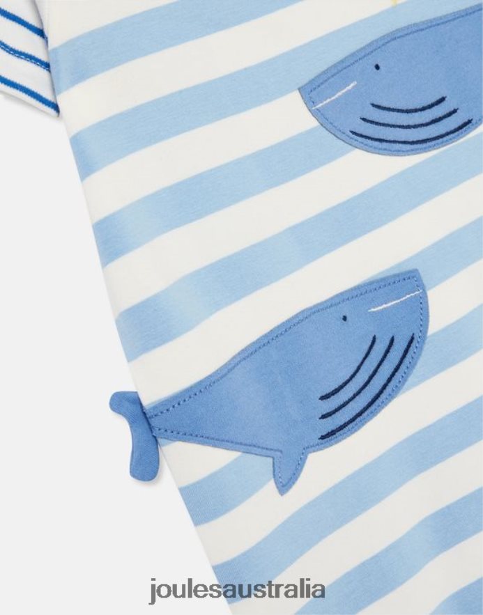 Joules Apparel Babies Patch Artwork Romper 0-24 months NVVNL425 BLUWHALES