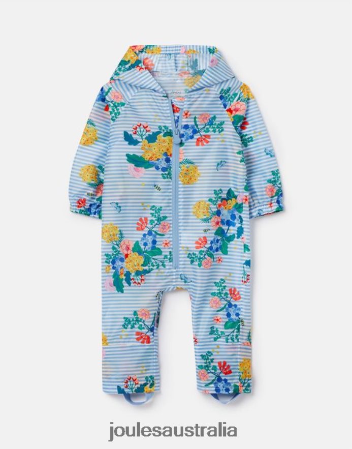 Joules Apparel Babies Puddle Waterproof Suit 3 Months-3 Years NVVNL414 BLUE STRIPE FLORAL