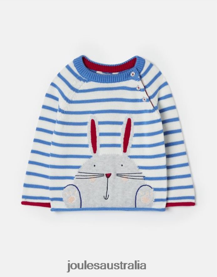 Joules Apparel Babies Winnie Intarsia Sweater 0-3 Years NVVNL411 BUNNY STRIPE