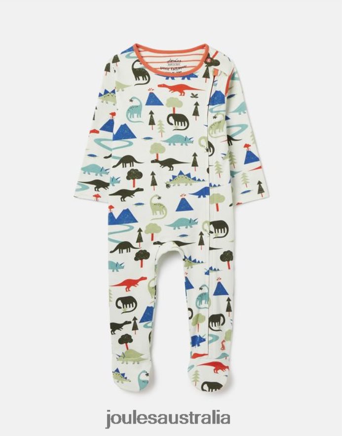 Joules Apparel Babies Zippy Organically Grown Cotton Onesie 0-9 Months NVVNL429 DINO