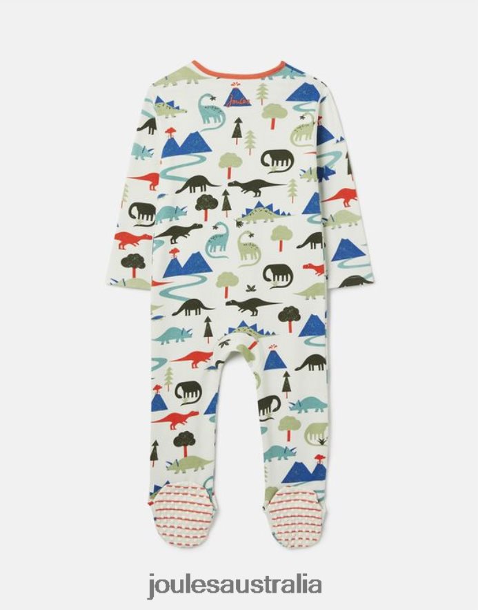 Joules Apparel Babies Zippy Organically Grown Cotton Onesie 0-9 Months NVVNL429 DINO