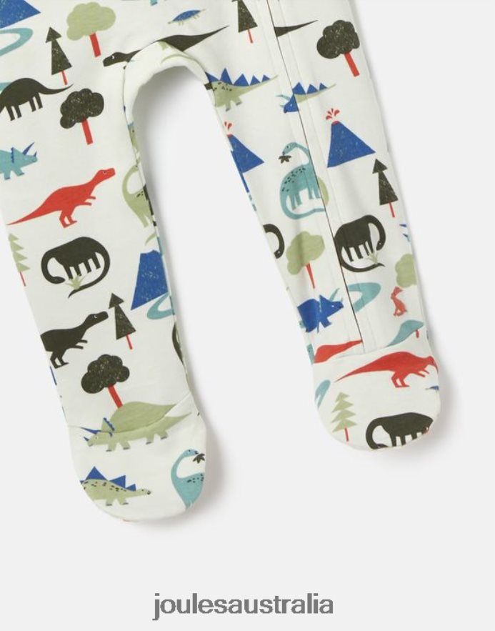 Joules Apparel Babies Zippy Organically Grown Cotton Onesie 0-9 Months NVVNL429 DINO