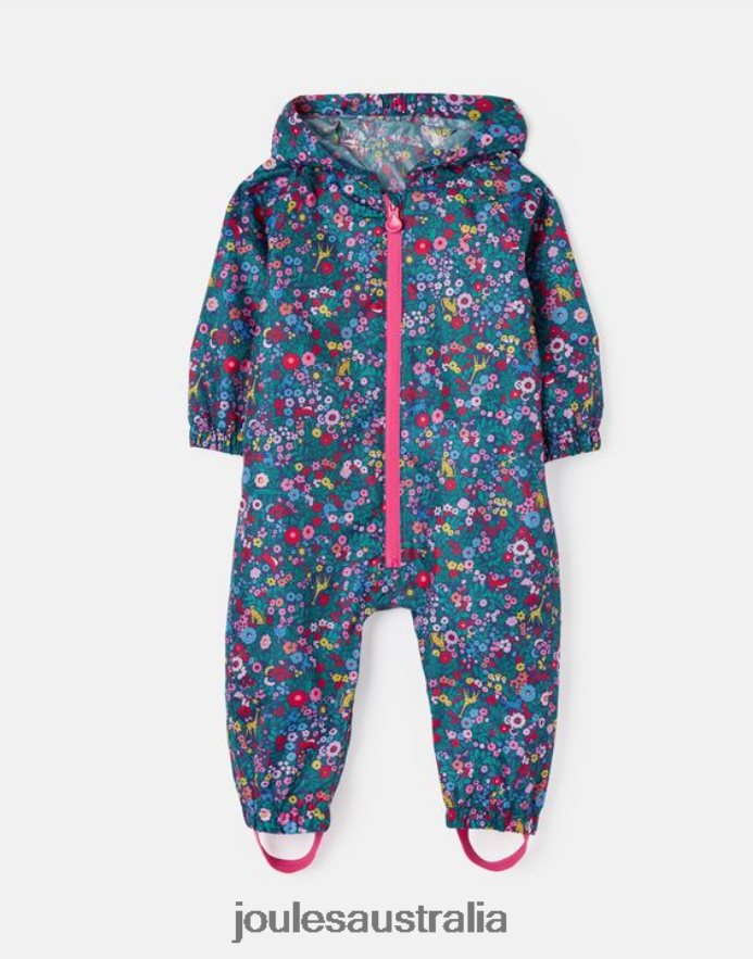 Joules Apparel Boys Puddle Waterproof Recycled Puddlesuit 1-3 Years NVVNL412 RAINBOW BLUE