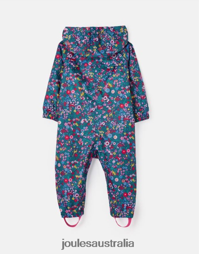Joules Apparel Boys Puddle Waterproof Recycled Puddlesuit 1-3 Years NVVNL412 RAINBOW BLUE