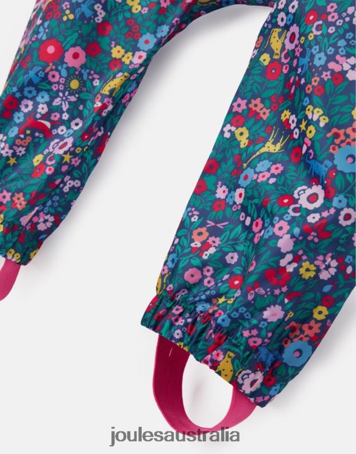 Joules Apparel Boys Puddle Waterproof Recycled Puddlesuit 1-3 Years NVVNL412 RAINBOW BLUE