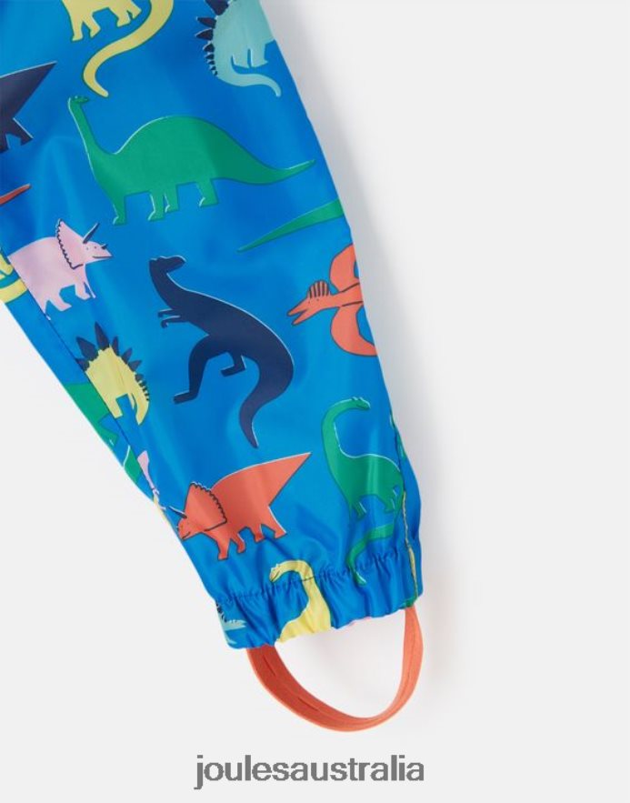 Joules Apparel Boys Puddle Waterproof Recycled Puddlesuit 1-3 Years NVVNL439 DINO BLUE