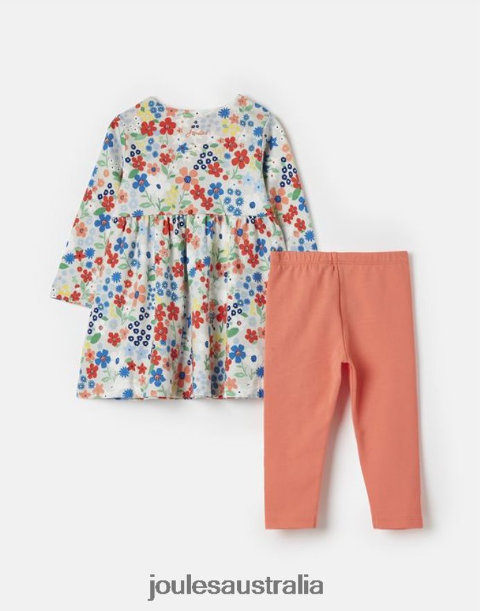 Joules Apparel Girls Christina Dress And Legging Set 0-3 Years NVVNL418 BUNNY GREY
