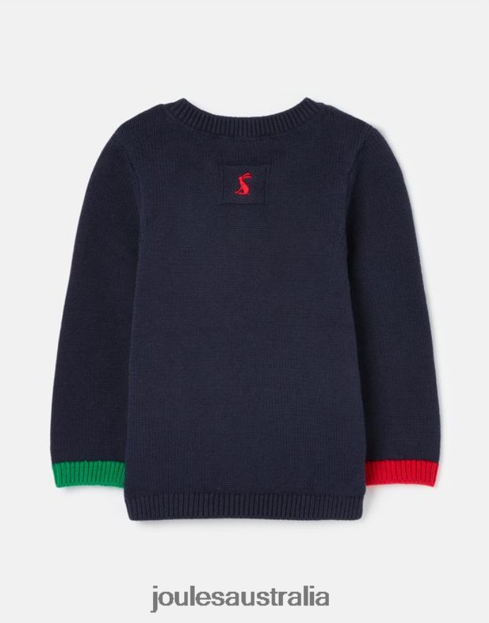 Joules Apparel Girls Cracking Intarsia Knitted Sweater 0-24 Months NVVNL413 NAVY REINDEER