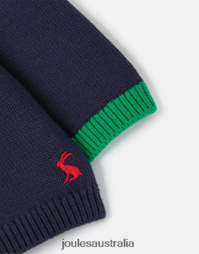 Joules Apparel Girls Cracking Intarsia Knitted Sweater 0-24 Months NVVNL413 NAVY REINDEER