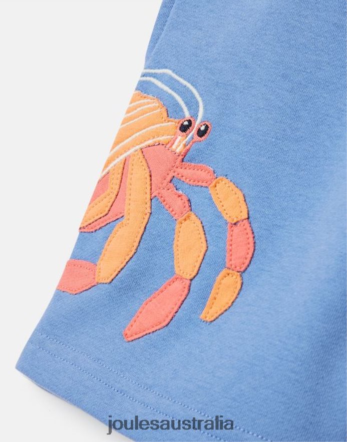 Joules Apparel Boys Hamden Novelty Sweat Shorts 2-8 Years NVVNL352 LIGHT BLUE CRABS
