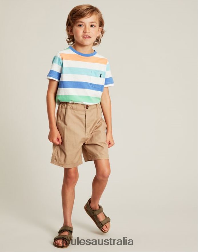 Joules Apparel Boys Jake Shorts 2-12 Years NVVNL383 LIGHT BROWN