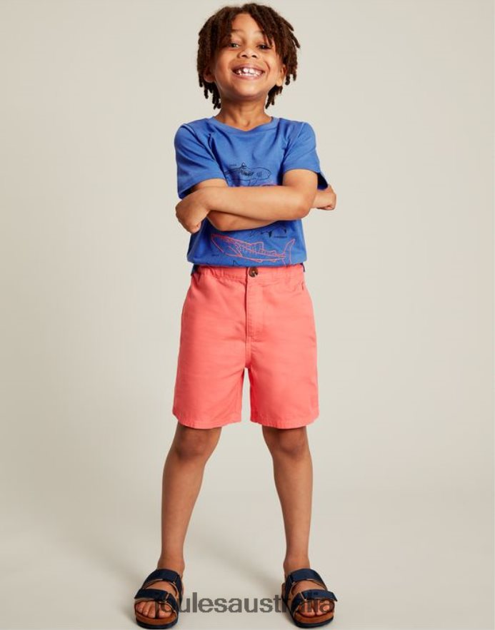Joules Apparel Boys Jake Shorts 2-12 Years NVVNL384 SOFT CORAL