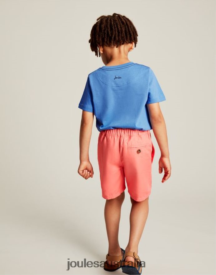 Joules Apparel Boys Jake Shorts 2-12 Years NVVNL384 SOFT CORAL