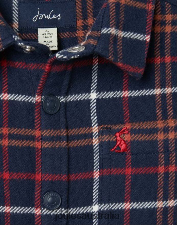 Joules Apparel Boys Aiden Shacket 2-12 years NVVNL366 NAVY MULTI CHECK