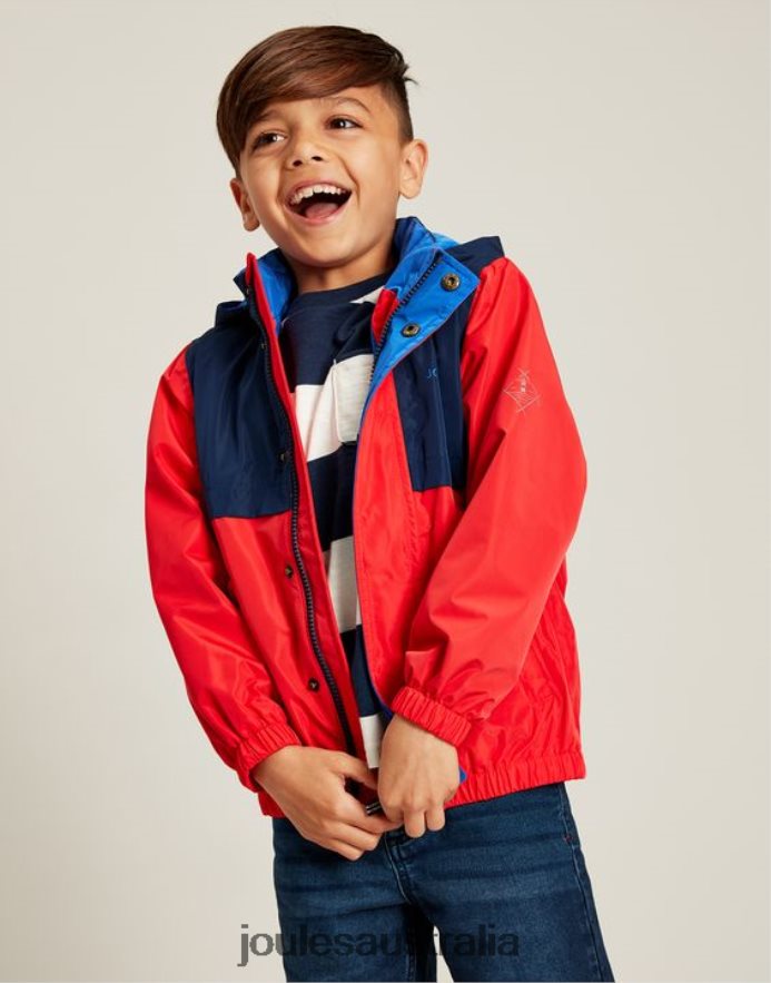 Joules Apparel Boys Sailaway Waterproof Jacket 2-12 Years NVVNL346 NAVY RED