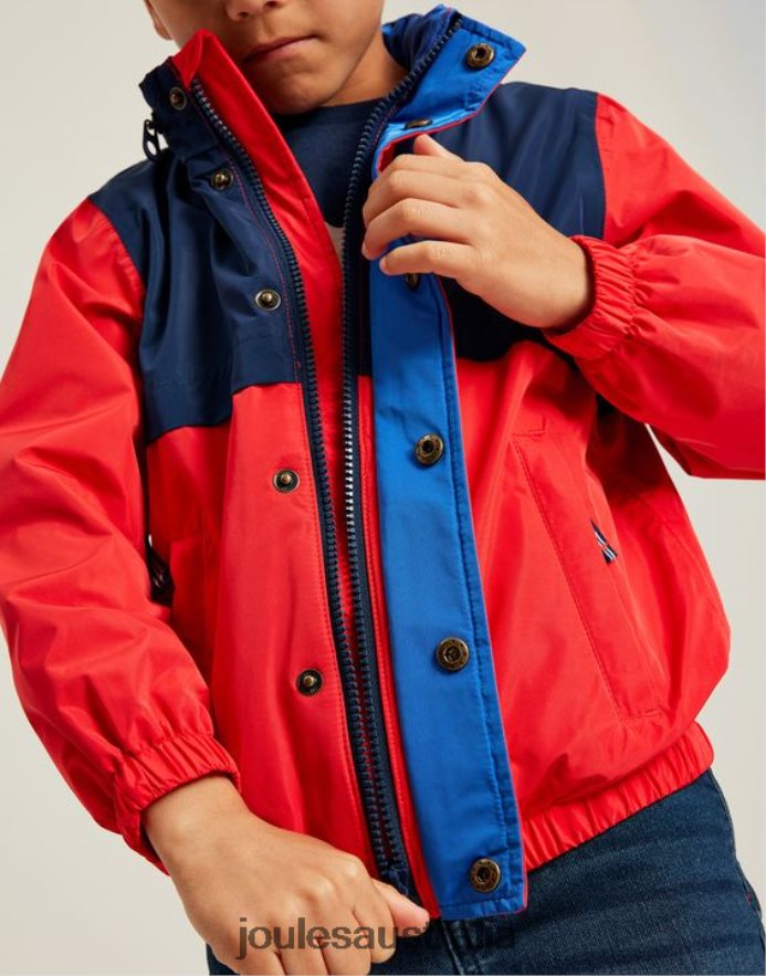 Joules Apparel Boys Sailaway Waterproof Jacket 2-12 Years NVVNL346 NAVY RED
