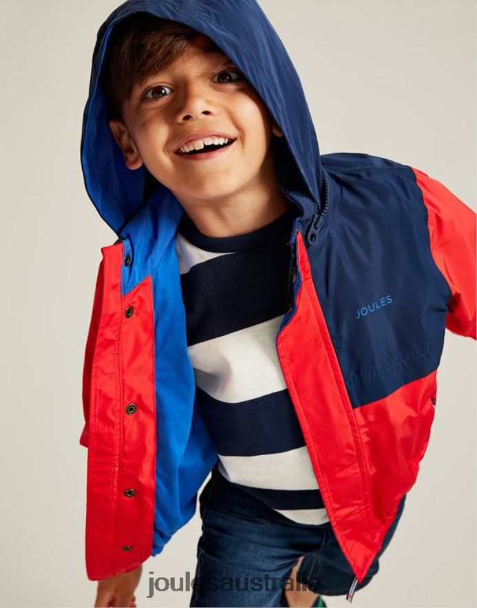 Joules Apparel Boys Sailaway Waterproof Jacket 2-12 Years NVVNL346 NAVY RED