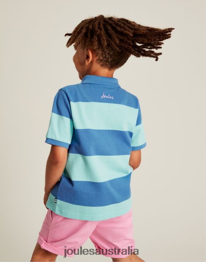Joules Apparel Boys Filbert Stripe Polo Shirt 2-12 Years NVVNL335 BLUE STRIPE