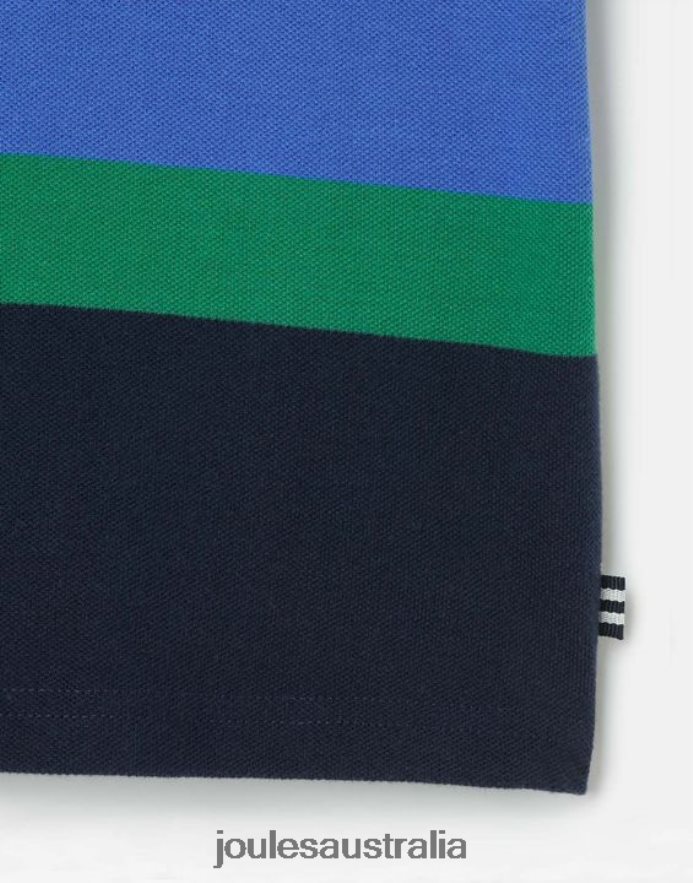 Joules Apparel Boys Filbert Stripe Polo Shirt 2-12 years NVVNL385 BLUE MULTI STRIPE